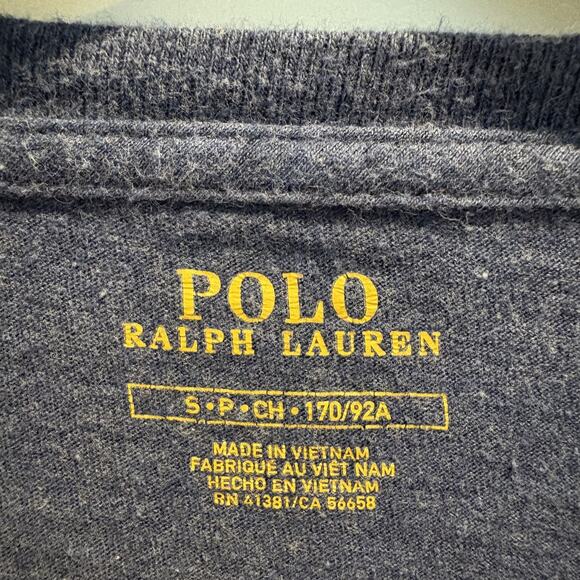 Polo Ralph Lauren Shirt Mens Small Blue Long Sleeve Crewneck Pullover Classic - Picture 2 of 12